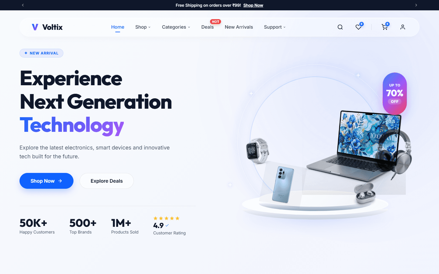 Voltix — Electronics E-commerce Platform